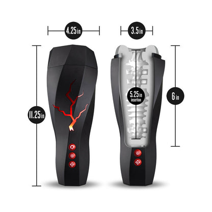 BLUSH - M FOR MEN STORM RECHARGEABLE VIBRATING SUCTION MASTURBATOR BLACK