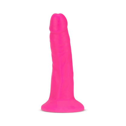 NEO ELITE 6 IN. SILICONE DUAL DENSITY DILDO NEON PINK