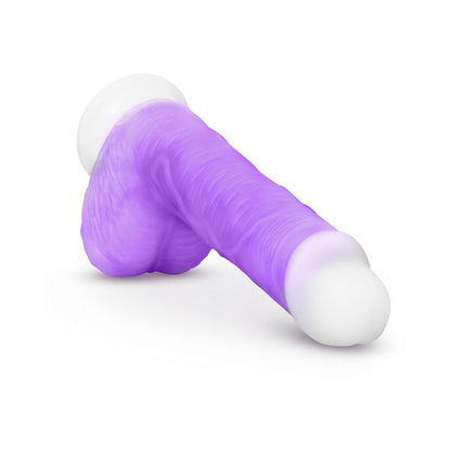 BLUSH - NEO ELITE ENCORE 8 IN. SILICONE VIBRATING DILDO WITH BALLS PURPLE