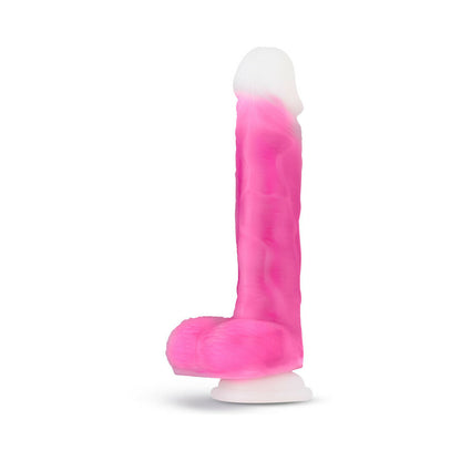 NEO ELITE ROXY 8 IN. SILICONE GYRATING DILDO WITH BALLS PINK