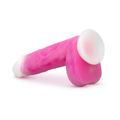 NEO ELITE ROXY 8 IN. SILICONE GYRATING DILDO WITH BALLS PINK