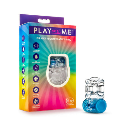 BLUSH - PLAY WITH ME PLEASER RECHARGEABLE VIBRATING C RING
