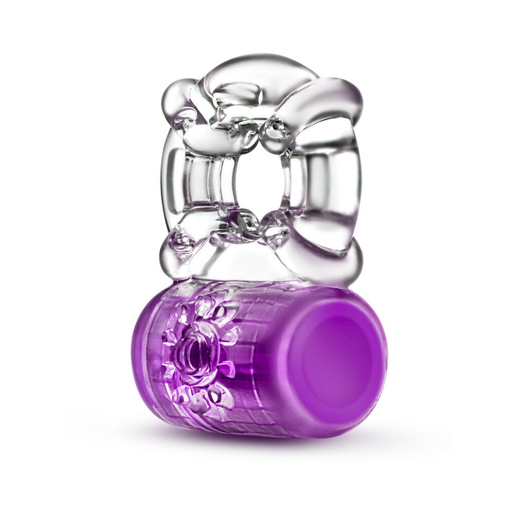 PLAY WITH ME PLEASER RECHARGEABLE VIBRATING C-RING PURPLE