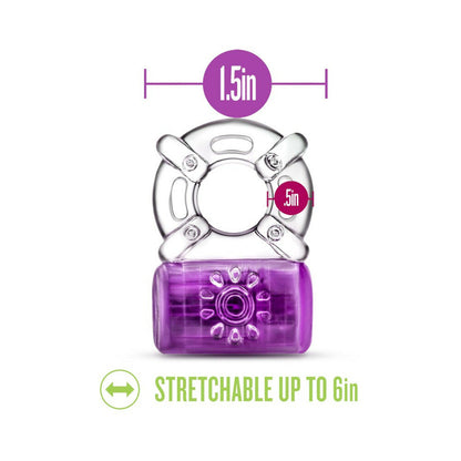 PLAY WITH ME PLEASER RECHARGEABLE VIBRATING C-RING PURPLE