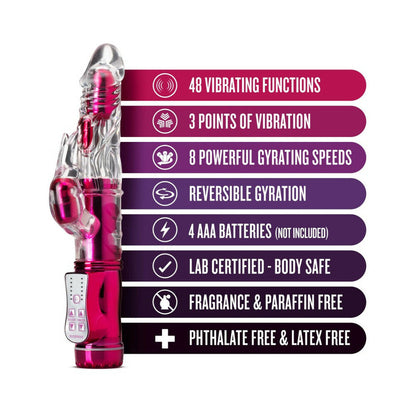 BLUSH - SEXY THINGS FRISKY RABBIT DUAL STIMULATION VIBRATOR PINK