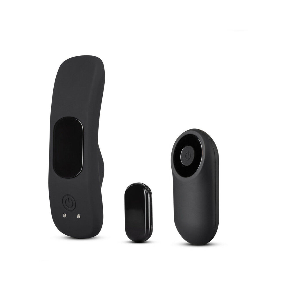 BLUSH - TEMPTASIA PANTY VIBE RECHARGEABLE REMOTE-CONTROLLED SILICONE WEARABLE VIBRATOR BLACK