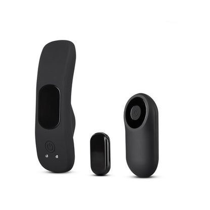 BLUSH - TEMPTASIA PANTY VIBE RECHARGEABLE REMOTE-CONTROLLED SILICONE WEARABLE VIBRATOR BLACK