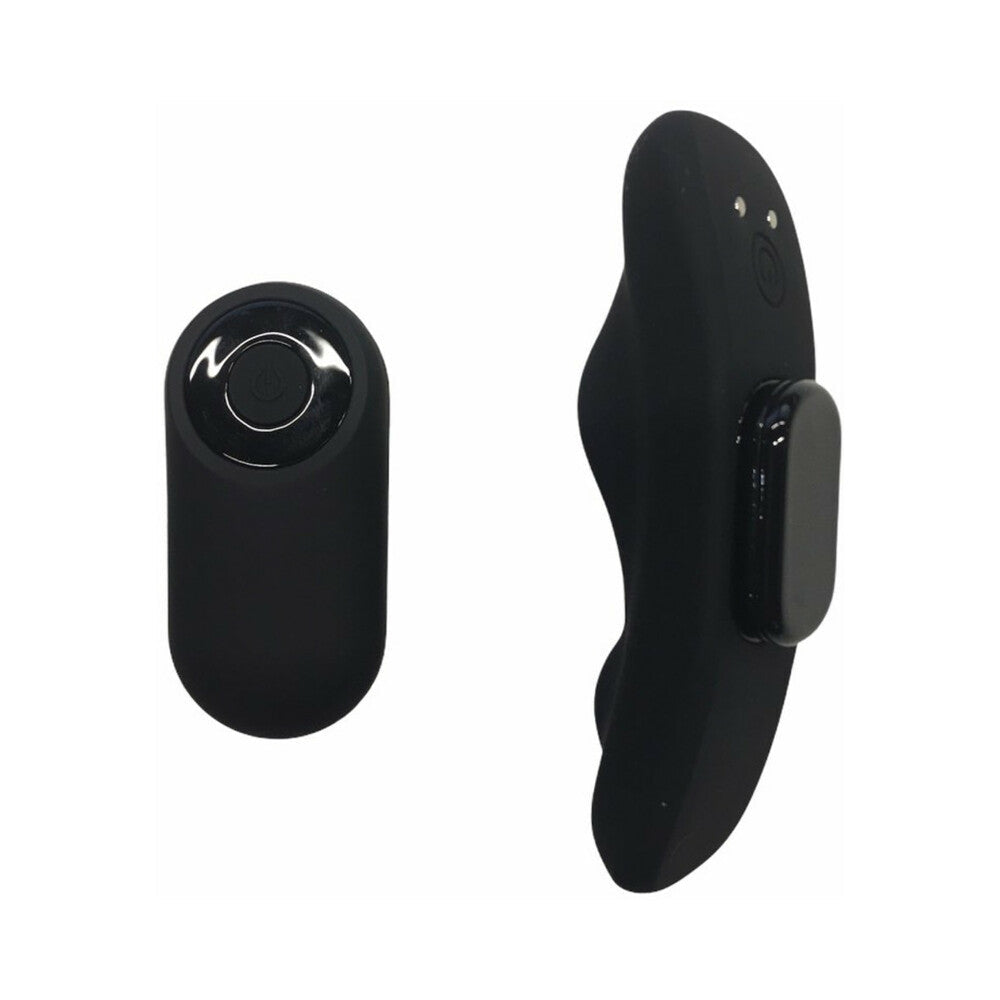 BLUSH - TEMPTASIA PANTY VIBE RECHARGEABLE REMOTE-CONTROLLED SILICONE WEARABLE VIBRATOR BLACK