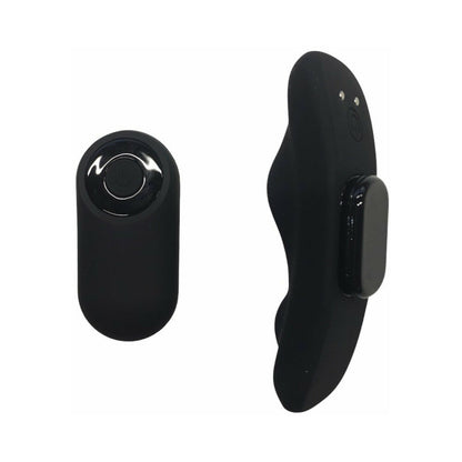 BLUSH - TEMPTASIA PANTY VIBE RECHARGEABLE REMOTE-CONTROLLED SILICONE WEARABLE VIBRATOR BLACK