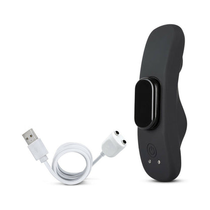BLUSH - TEMPTASIA PANTY VIBE RECHARGEABLE REMOTE-CONTROLLED SILICONE WEARABLE VIBRATOR BLACK