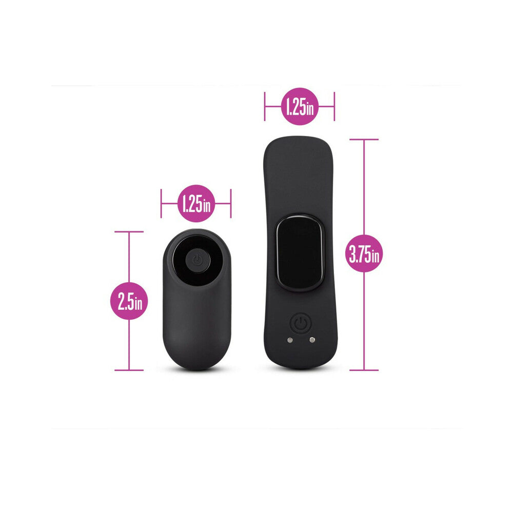 BLUSH - TEMPTASIA PANTY VIBE RECHARGEABLE REMOTE-CONTROLLED SILICONE WEARABLE VIBRATOR BLACK