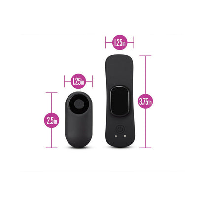 BLUSH - TEMPTASIA PANTY VIBE RECHARGEABLE REMOTE-CONTROLLED SILICONE WEARABLE VIBRATOR BLACK