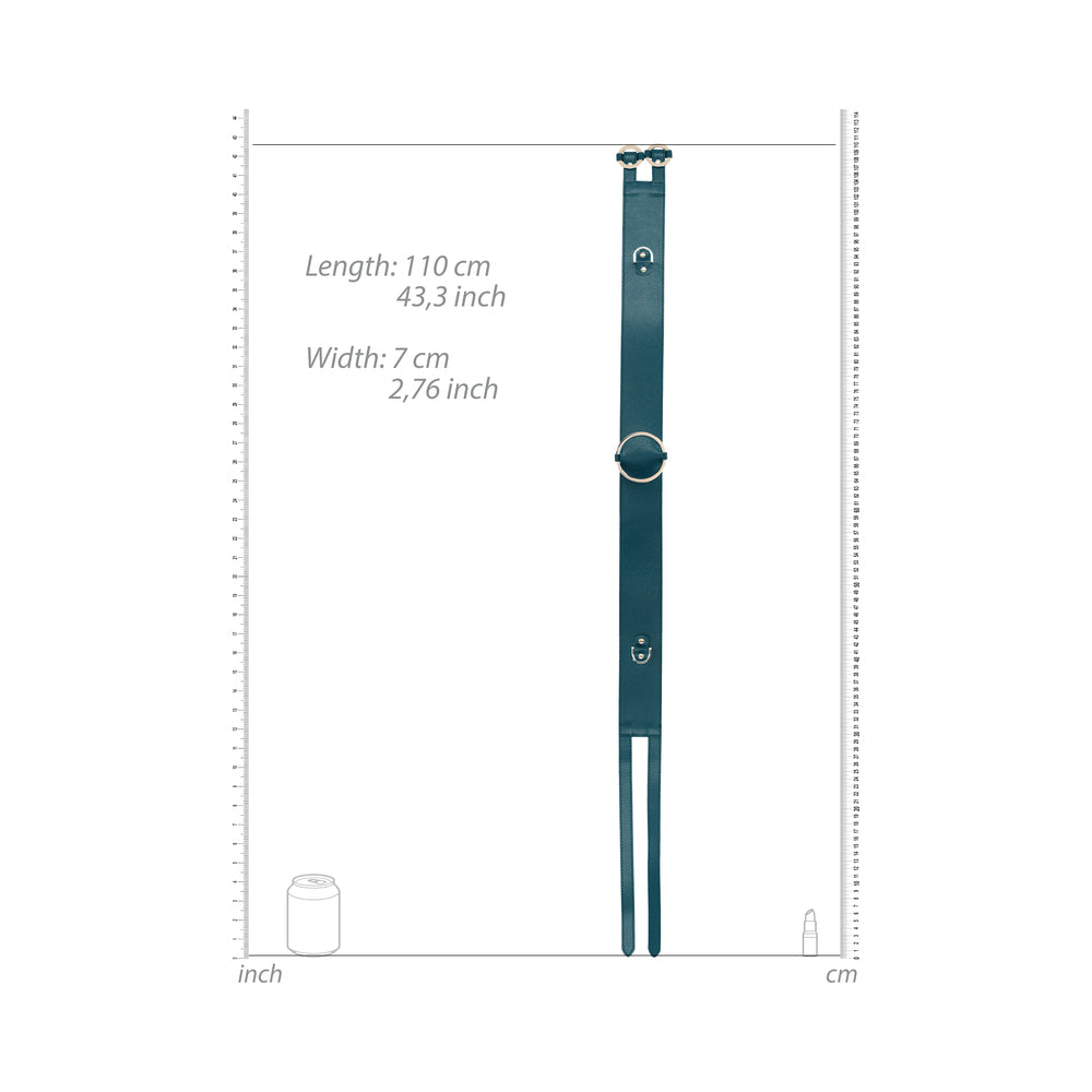 OUCH! HALO RINGED WAIST RESTRAINT BELT BURGUNDY L/XL