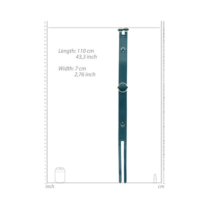 OUCH! HALO RINGED WAIST RESTRAINT BELT BURGUNDY L/XL