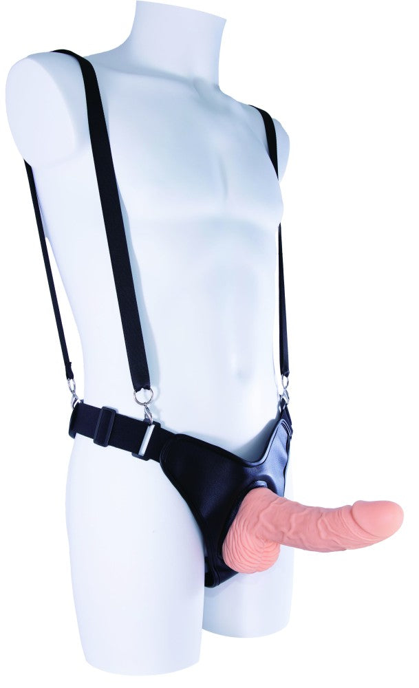 NMC - AROUND 7.5" SILICONE HOLLOW STRAP ON WITH PU HARNESS