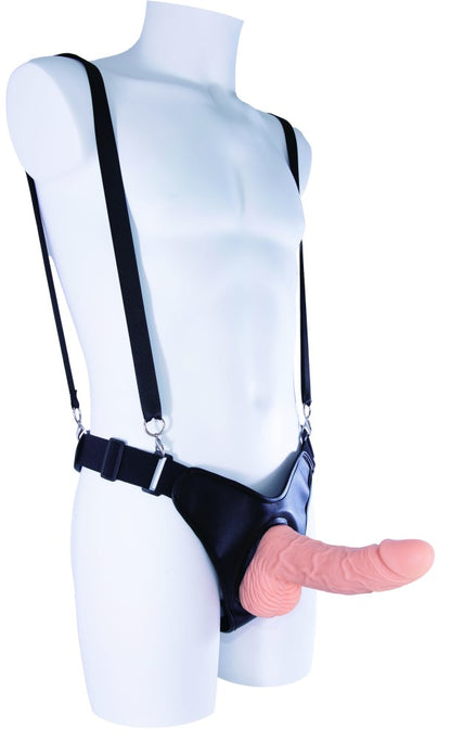 NMC - AROUND 7.5" SILICONE HOLLOW STRAP ON WITH PU HARNESS