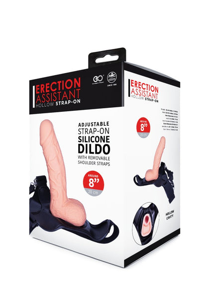 NMC - AROUND 8" SILICONE HOLLOW STRAP ON WITH PU HARNESS