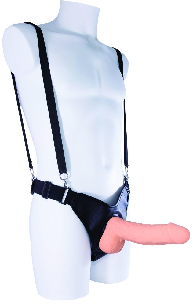 NMC - AROUND 8" SILICONE HOLLOW STRAP ON WITH PU HARNESS