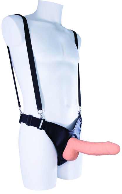 NMC - AROUND 8" SILICONE HOLLOW STRAP ON WITH PU HARNESS