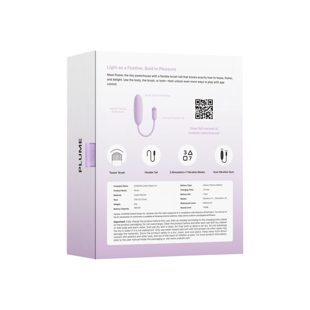 SVAKOM - PLUME PASTEL LILAC