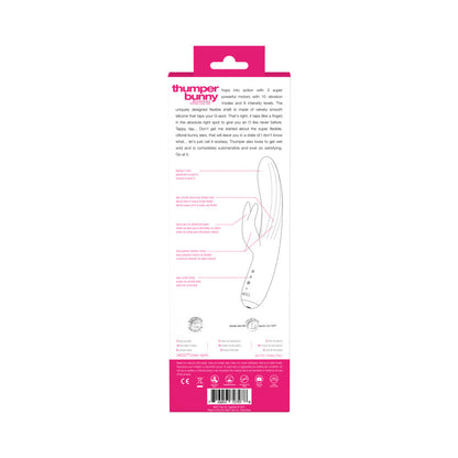 VEDO THUMPER BUNNY RECHARGEABLE DUAL VIBE PRETTY PINK
