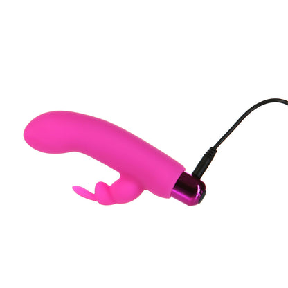 POWERBULLET ALICE''S BUNNY RECHARGEABLE BULLET VIBRATOR WITH SILICONE RABBIT SLEEVE PINK