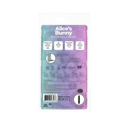 BMS - POWERBULLET ALICE'S BUNNY VIBRADOR BALA RECARGABLE CON FUNDA DE SILICONA DE CONEJO