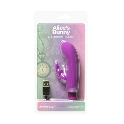 BMS - POWERBULLET ALICE'S BUNNY VIBRADOR BALA RECARGABLE CON FUNDA DE SILICONA DE CONEJO