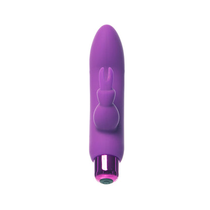 POWERBULLET ALICE''S BUNNY RECHARGEABLE BULLET VIBRATOR WITH SILICONE RABBIT SLEEVE PURPLE