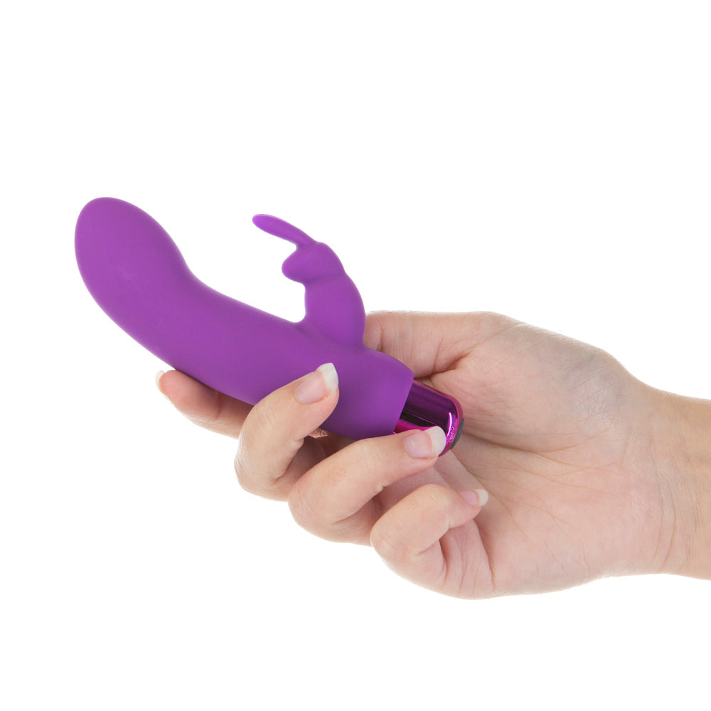 POWERBULLET ALICE''S BUNNY RECHARGEABLE BULLET VIBRATOR WITH SILICONE RABBIT SLEEVE PURPLE
