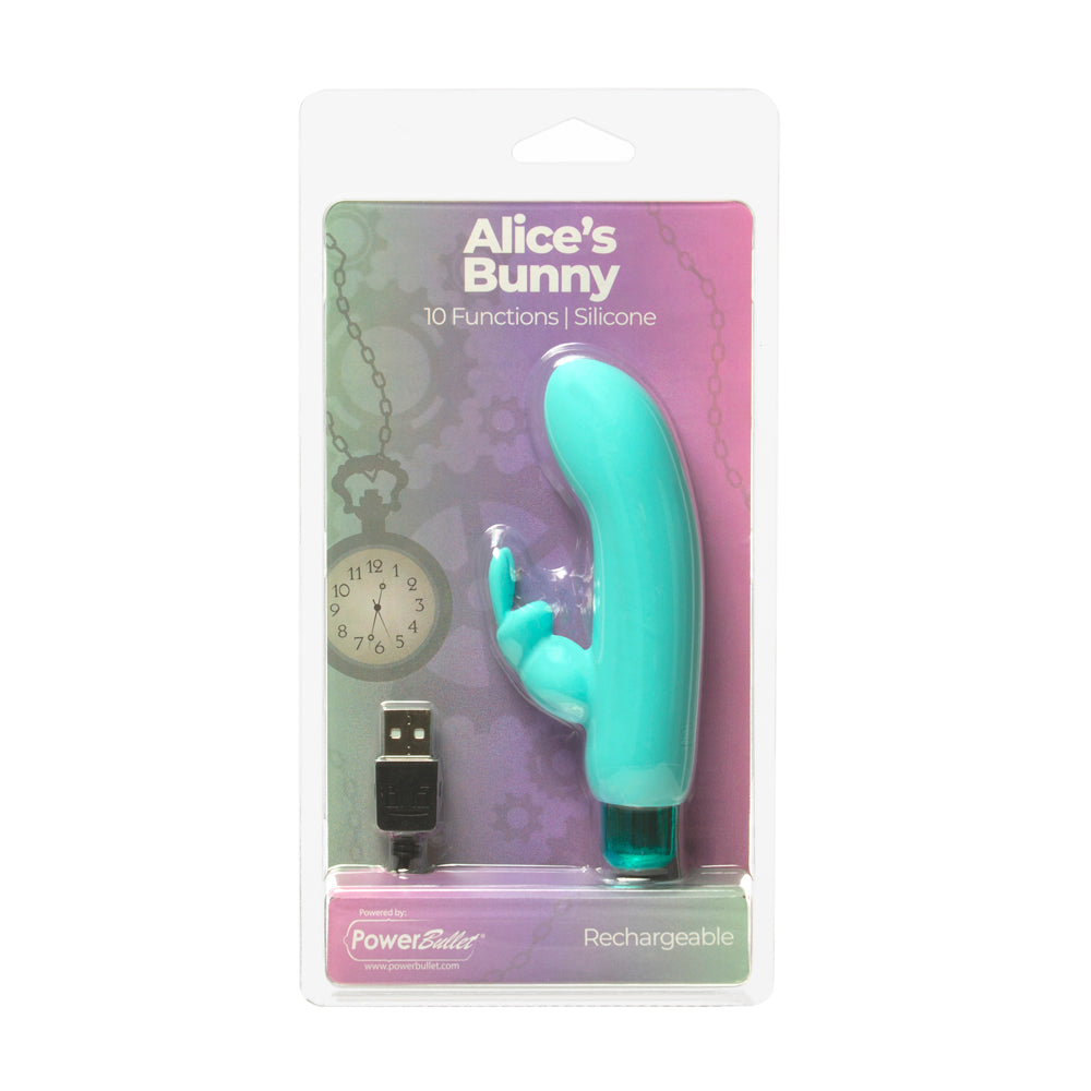 BMS - POWERBULLET ALICE'S BUNNY VIBRADOR BALA RECARGABLE CON FUNDA DE SILICONA DE CONEJO