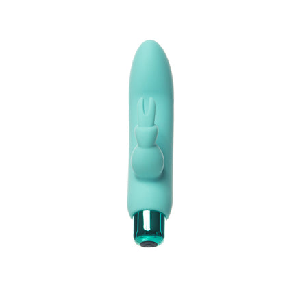 POWERBULLET ALICE''S BUNNY RECHARGEABLE BULLET VIBRATOR WITH SILICONE RABBIT SLEEVE TEAL