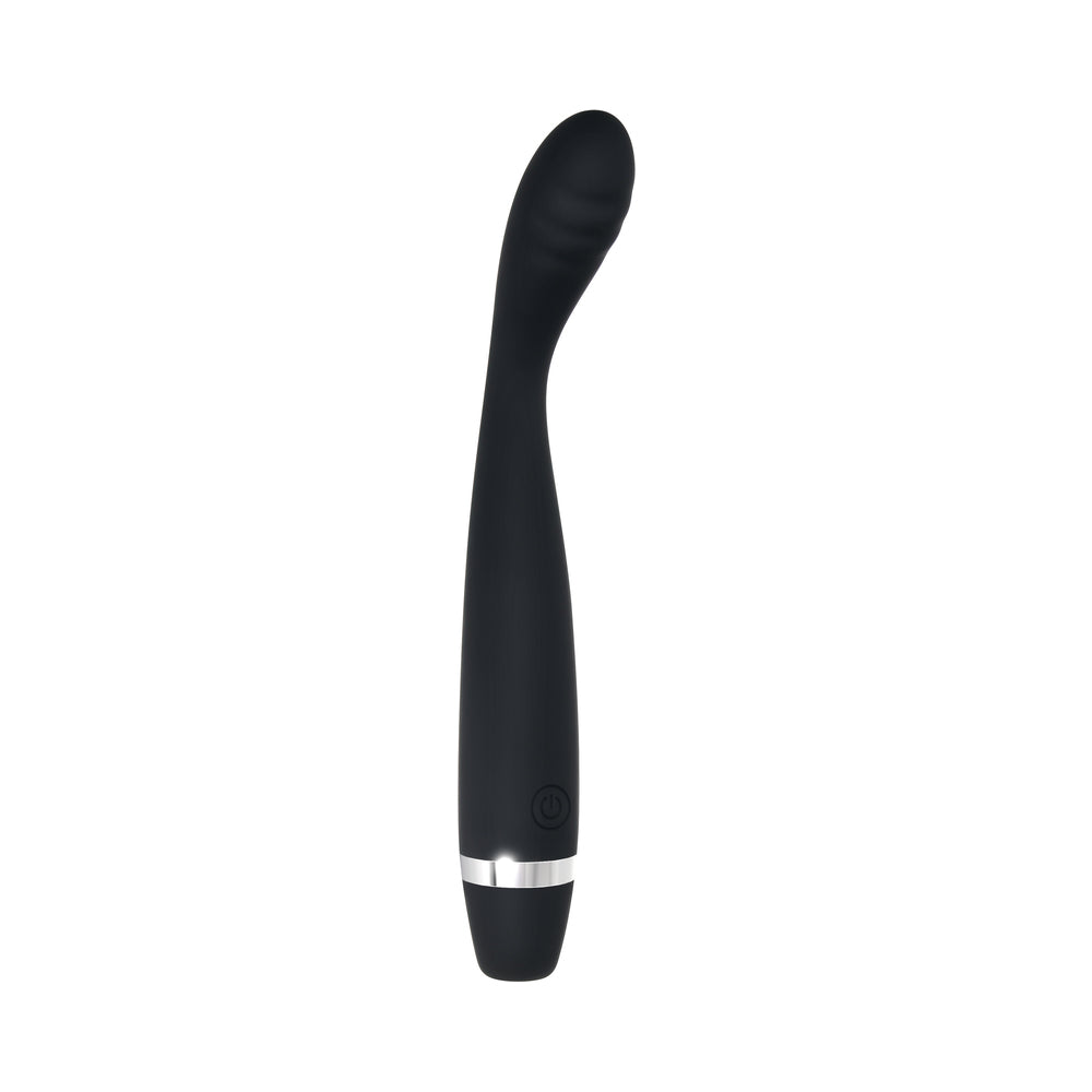EVOLVED SKINNY G RECHARGEABLE SILICONE SLI MLINE G-SPOT VIBRATOR BLACK