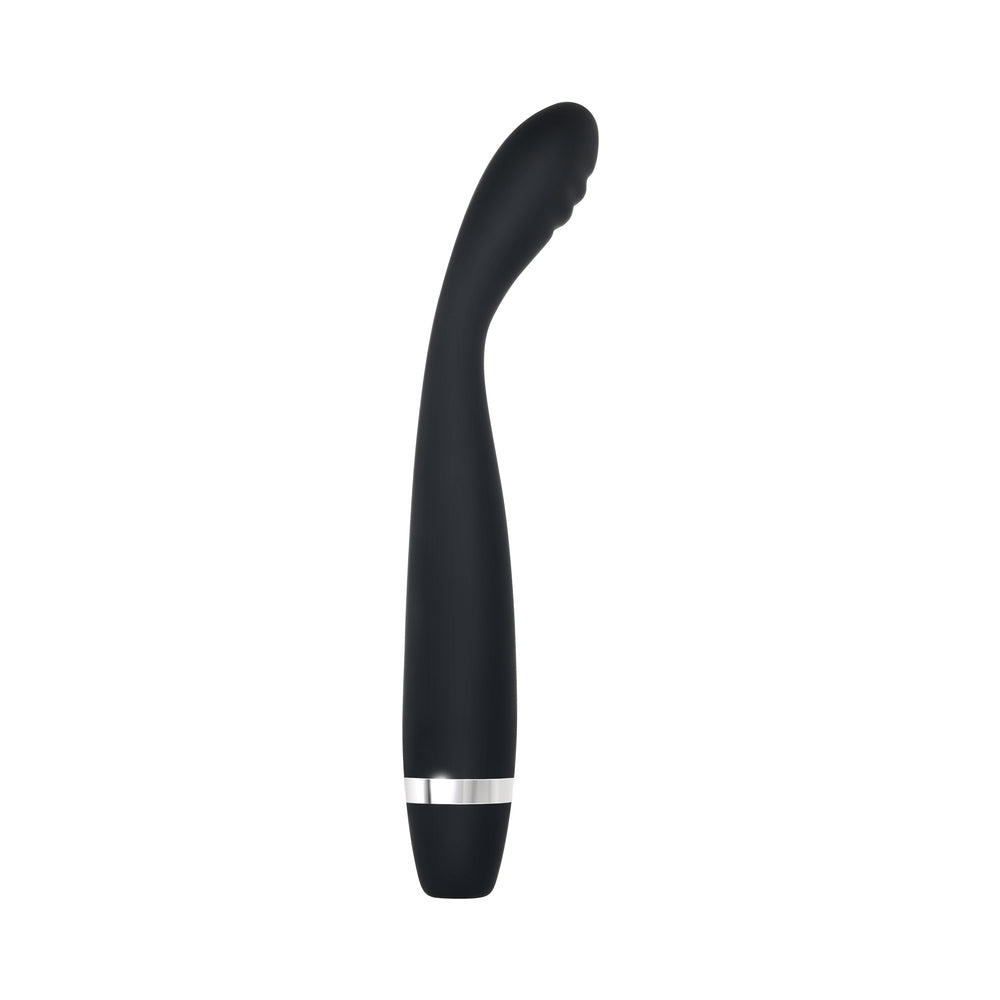 EVOLVED SKINNY G RECHARGEABLE SILICONE SLI MLINE G-SPOT VIBRATOR BLACK