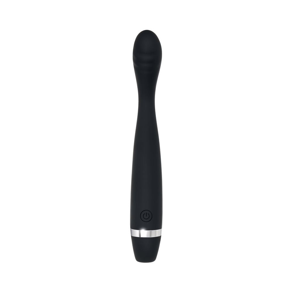 EVOLVED SKINNY G RECHARGEABLE SILICONE SLI MLINE G-SPOT VIBRATOR BLACK