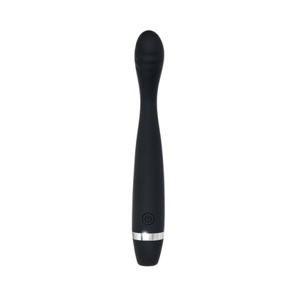 EVOLVED SKINNY G RECHARGEABLE SILICONE SLI MLINE G-SPOT VIBRATOR BLACK