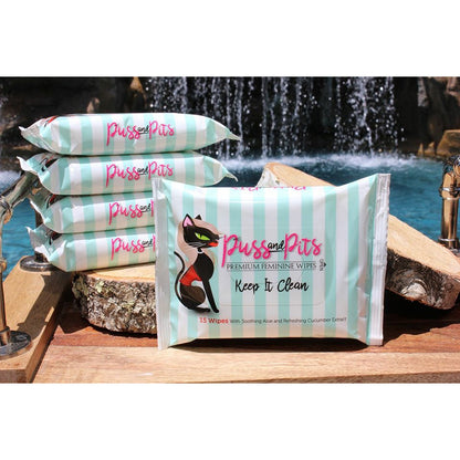PUSS AND PITS WIPES 15-PACK