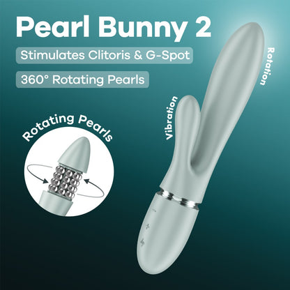 SATISFYER - PEARL BUNNY 2 - GREYGREEN