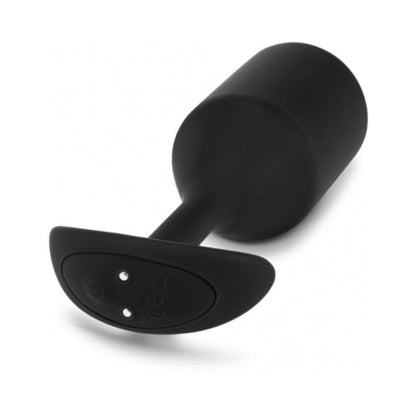 B-VIBE - VIBRATING SNUG PLUG 5 RECHARGEABLE WEIGHTED SILICONE ANAL PLUG BLACK