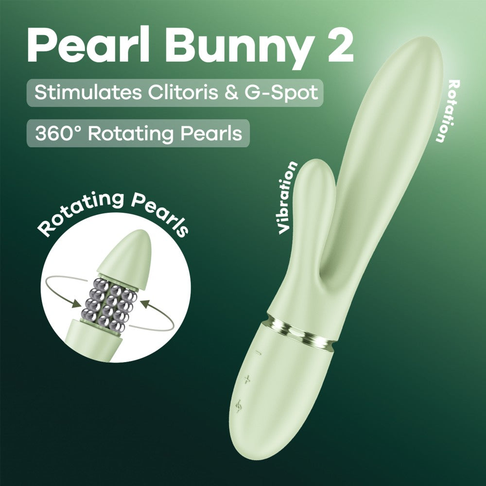 SATISFYER - PEARL BUNNY 2 - LIGHT GREEN