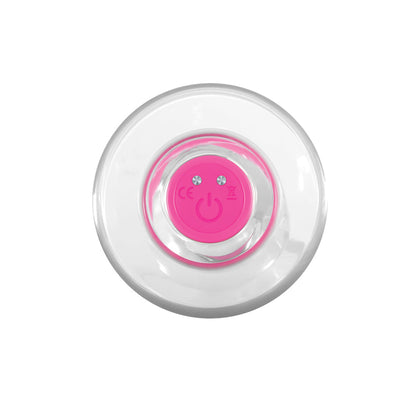 GENDER X PINK PARADISE RECHARGEABLE REMOTE-CONTROLLED VIBRATING CURVED ANAL PLUG CLEAR/PINK