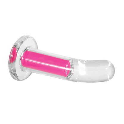 GENDER X PINK PARADISE RECHARGEABLE REMOTE-CONTROLLED VIBRATING CURVED ANAL PLUG CLEAR/PINK