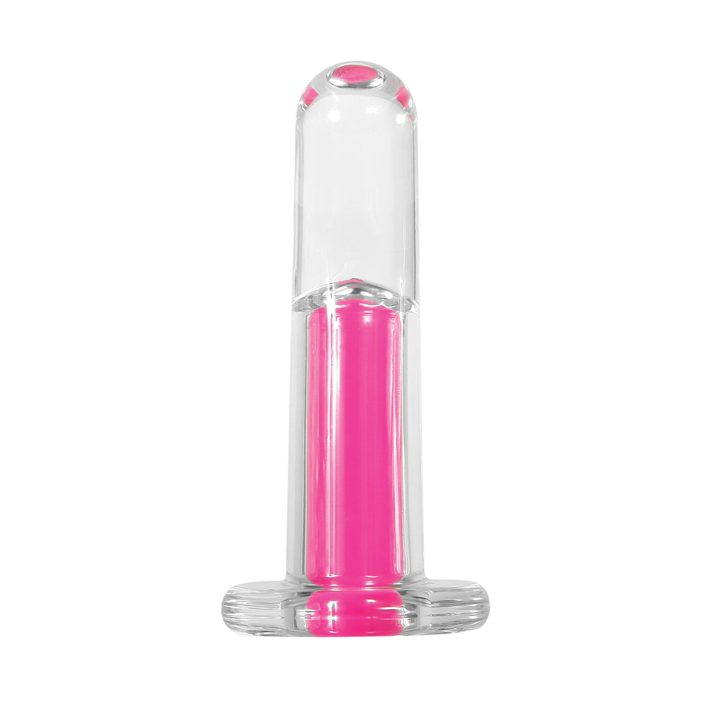 GENDER X PINK PARADISE RECHARGEABLE REMOTE-CONTROLLED VIBRATING CURVED ANAL PLUG CLEAR/PINK