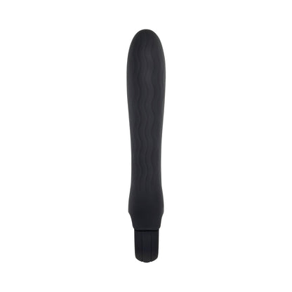 GENDER X - POWERHOUSE RECHARGEABLE TEXTURED SILICONE VIBRATOR WITH RING HANDLE BLACK