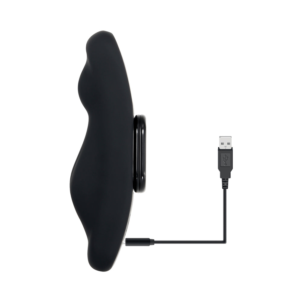 GENDER X - OUR UNDIE VIBE RECHARGEABLE REMOTE-CONTROLLED MAGNETIC SILICONE UNDERWEAR VIBRATOR BLACK