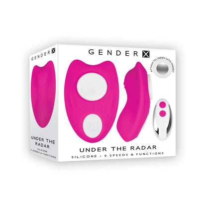 GENDER X - UNDER THE RADAR RECHARGEABLE REMOTE-CONTROLLED MAGNETIC SILICONE UNDERWEAR VIBRATOR PINK