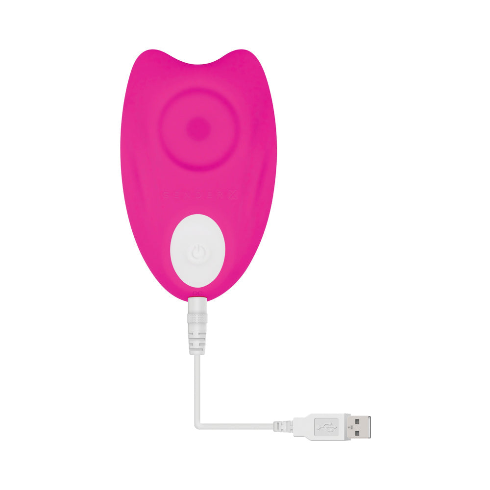 GENDER X - UNDER THE RADAR RECHARGEABLE REMOTE-CONTROLLED MAGNETIC SILICONE UNDERWEAR VIBRATOR PINK