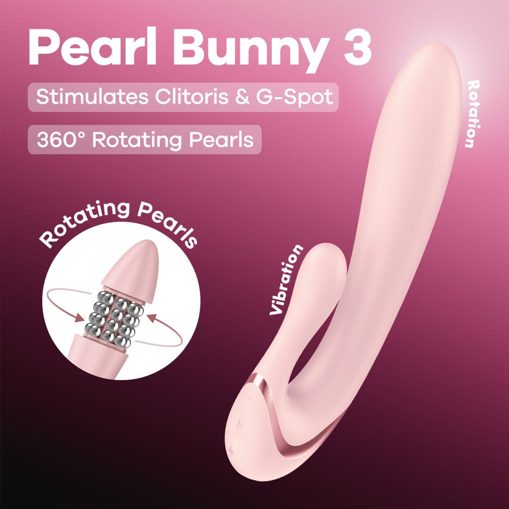 SATISFYER - PEARL BUNNY 3 - ROSE