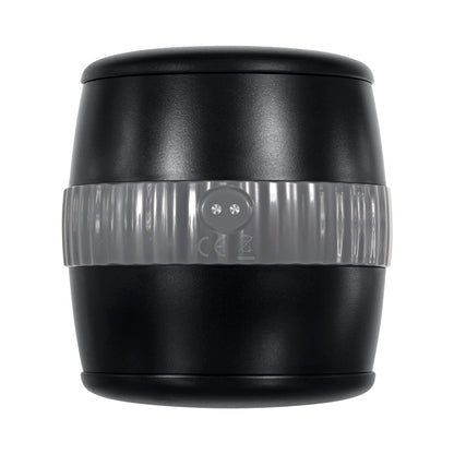 GENDER X BARREL OF FUN RECHARGEABLE OPEN-ENDED VIBRATING STROKER BLACK