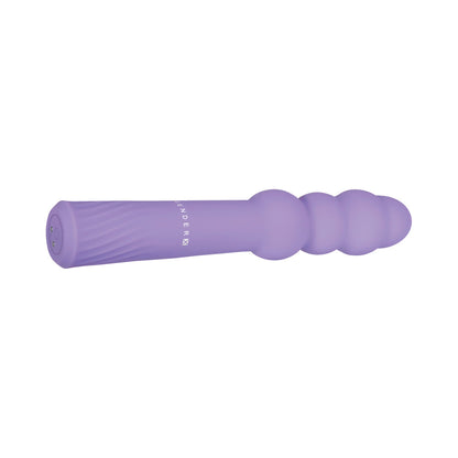 GENDER X BUMPY RIDE RECHARGEABLE FLEXIBLE SILICONE BEADED VIBRATOR PURPLE
